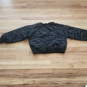 Zara Black Graphic Kids Sweater